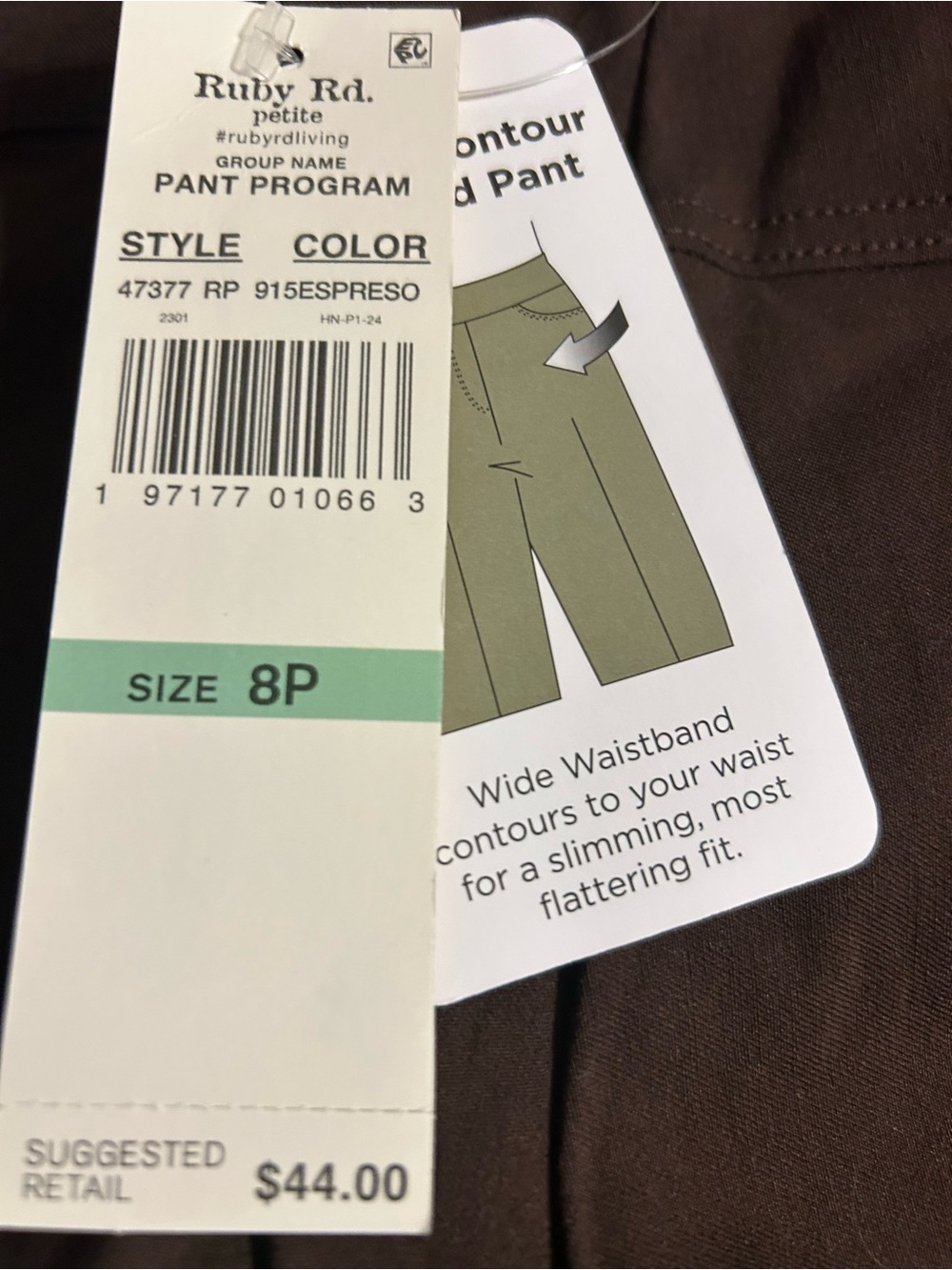 Ruby Rd. Women's Dark Brown Pants - Picture 5 of 7